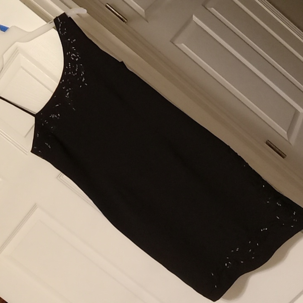 Studio One petite Size 10 one shoulder Black   dress With Beads